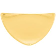 C.A.C. TRG-23-Y, 12.5-Inch Porcelain Yellow Triangular Flat Plate, DZ