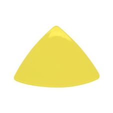 C.A.C. TRG-9-Y, 8.5-Inch Porcelain Yellow Triangular Flat Plate, 2 DZ/CS