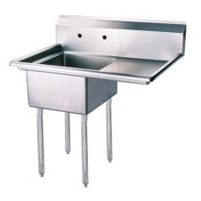 Turbo Air TSA-1-R1, 18 x 18 x 11-inch One Compartment Sink, Stainless Steel