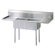 Turbo Air TSA-2-D1, 18 x 18 x 11-inch Two Compartment Sinks, Stainless Steel