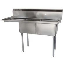 Turbo Air TSA-2-L1, 18 x 18 x 11-inch Two Compartment Sinks, Stainless Steel