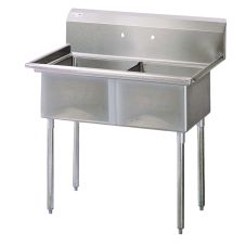 Turbo Air TSA-2-N, 18 x18 x11-inch Two Compartment Sinks, Stainless Steel