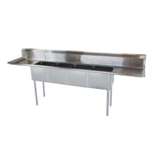 Turbo Air TSA-4-14-D2, 18 x 18 x 14-inch Four Compartment Sink, Stainless Steel