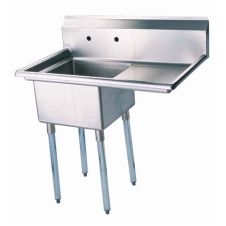 Turbo Air TSB-1-R2, 24 x 24 x 14-inch Two Compartment Sink, Stainless Steel