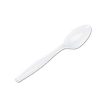 SafePro TSH White Heavyweight Plastic Teaspoons, 1000/CS