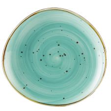 C.A.C. TUS-6-TQS, 6.37-Inch Porcelain Turquoise Dessert Plate, 3 DZ/CS