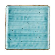 C.A.C. TUS-SQ21-TQS, 12-Inch Porcelain Turquoise Square Plate, DZ