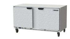 Beverage Air UCF60AHC, 60-Inch 2 Section Undercounter Freezer with 2 Left/Right Hinged Solid Doors