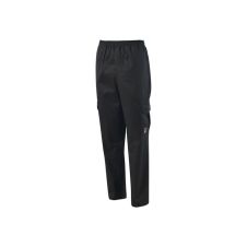 Winco UNF-11KXL, Black Cargo Chef Pants, X-Large