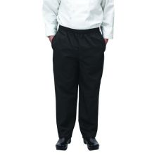 Winco UNF-2KXL, Chef Pants, Black, XL