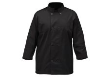 Winco UNF-6KXL, Chef Jacket, Black, XL