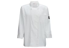 Winco UNF-9WS White Ventilated Tapered Fit Chef Shirt, S, EA