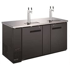 Admiral Craft USBD-6928/2, 69-inch Kegerator/Beer Dispenser with Double Tap Towers, 3 Kegs Capacity