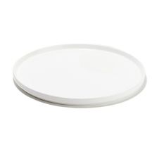 Kadra VK-00489, 10.75-Inch Aidan White Stackable Bone China Round Plate, EA