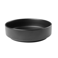 Kadra VT-1251, 17.5 Oz 6-Inch Vikko Thunder Porcelain Black Matte Round Modern Salad Bowl, 36/CS