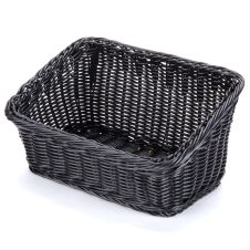 GET WB-1510-BK, 9.25x13-inch Polyweave Plastic Cascading Basket - Black, 6/CS