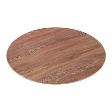 Yanco WD-310 10-Inch Melamine Wooden Look Round Tray, 24/CS