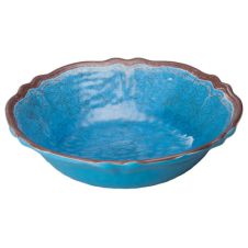 Winco WDM001-406, 7.5-Inch Dia 0.8 Qt Ardesia Lusia Melamine Hammered Bowl, Blue, 24/CS