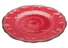 Winco WDM001-501, 9-Inch Dia Ardesia Lusia Melamine Hammered Plate, Red, 24/CS