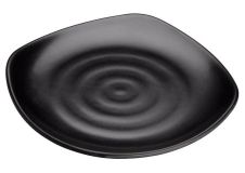 Winco WDM013-302, 9.75-Inch Dia Ardesia Rika Melamine Spiral Plate, Black, 24/CS