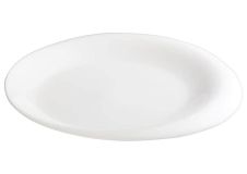 Winco WDP004-204, 14-Inch Dia Ardesia Ocea Porcelain Large Oval Plate, Creamy White, 12/CS