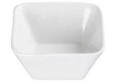 Winco WDP008-101, 4.5-Inch 9 Oz Ardesia Laurets Porcelain Square Bowl, Bright White, 24/CS