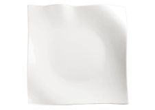Winco WDP010-103, 12-Inch Ardesia Falette Porcelain Square Bowl, Bright White, 6/CS