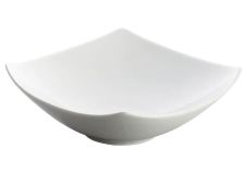 Winco WDP013-101, 8.25-Inch Ardesia Lera Porcelain Square Deep Bowl, Bright White, 24/CS