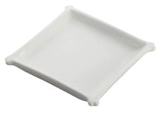 Winco WDP018-101, 4.25-Inch Ardesia Edessa Porcelain Square Dish, Bright White, 36/CS