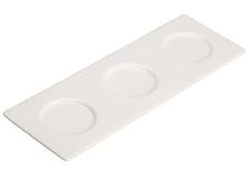 Winco WDP021-109, 13.75 x 5-Inch Ardesia Mescalore Porcelain Rectangular Tray, Bright White, 24/CS