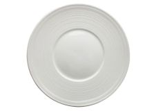 Winco WDP022-107, 9-Inch Dia Ardesia Zendo Porcelain Wide Rim Plate, Bright White, 24/CS