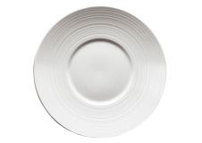 Winco WDP022-108, 10-Inch Dia Ardesia Zendo Porcelain Wide Rim Plate, Bright White, 24/CS