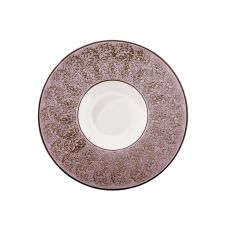 Wilmax WL-667725/A, 9.5-Inch Brown Porcelain Deep Plate, 18/PACK