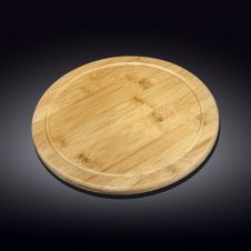 Wilmax WL-771090/A 12-Inch Round Bamboo Serving Board, 18/CS