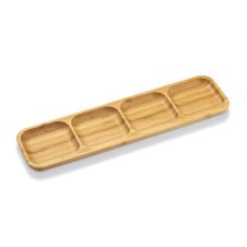 Wilmax WL-771225/A, 17x4.5-Inch Bamboo Divided Dish, 48/PACK