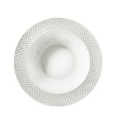 Wilmax WL-880102, 9-Inch Julia White China Porcelain Round Wide Rim Soup Plate, 24/CS
