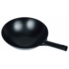 Winco WOK-34, 14-Inch Black Chinese Wok with Integral Handle