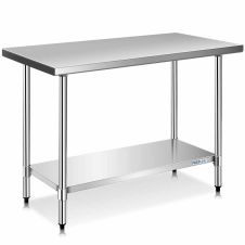 Prepline PWTG-3060, 30x60-inch Stainless Steel Worktable with Galvanized Undershelf