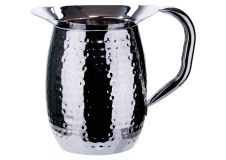 Winco WPB-3H, 3-Quart Hammered Bell Pitcher, Stainless Steel