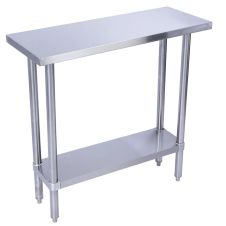 KCS WS-1430, 14x30-Inch All Stainless Steel Work Table with Undershelf