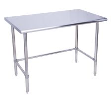 KCS WSCB-2460, 24x60-Inch All Stainless Steel Work Table with Cross Bar