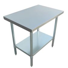 Admiral Craft WT-3048-E, 30x48-inch Stainless Steel Work Table with Galvanized Undershelf and Legs