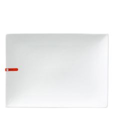 Miya X15016, 14.75"x10.75" White Rectangular Plate, 6/CS