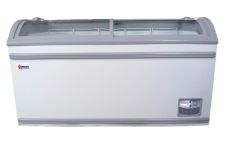 Omcan FR-CN-1473, 58x29.75x32.25-Inch Ice Cream Freezer, 2 Sliding Glass Doors, 17.7 Cu. Ft
