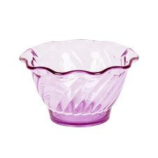 Yanco DS-005P Purple Flower Shaped Plastic Desert Dish, 48/CS