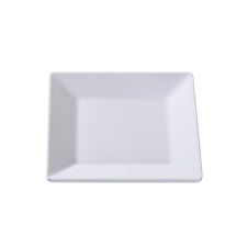 Yanco OK-108 8.25-Inch Osaka Melamine Square White Plate, 24/CS