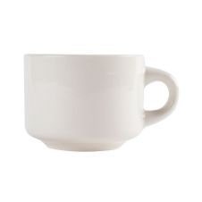 Yanco RE-23 7 Oz 3.25x2.25-Inch Recovery Porcelain Round American White Stackable Cup, 36/CS