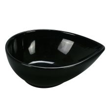Yanco RM-708BK 26 Oz 8x6x2.75-Inch Rome Melamine Round Waterdrop Shape Black Dish, 48/CS