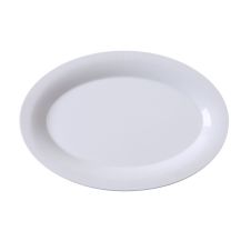Yanco SI-212 12x8.75x1-Inch Siena Porcelain Round White Platter, DZ