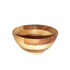 Wilmax ZG-660708, 8-Inch Acacia Wood Stackable Round Bowl, 36/CS